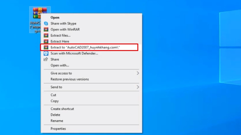 Tải AutoCAD 2007: Hướng Dẫn Cài Máy Cấu Hình Thấp 10 Giải nén phần mềm Autocad 2007
