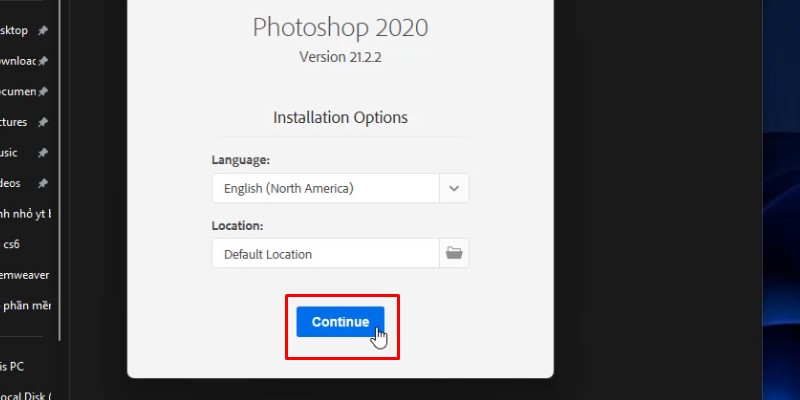 Photoshop 2020: Tải, Cài Đặt & Hướng Dẫn Kích Hoạt 14 bấm Continue