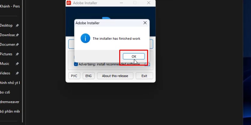Photoshop 2020: Tải, Cài Đặt & Hướng Dẫn Kích Hoạt 15 Bấm ok và hoàn tất cài đặt phần mềm