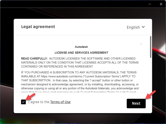 Cài đặt Autocad 2023 - Bước 2