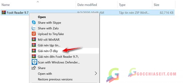 giải nén foxit reader