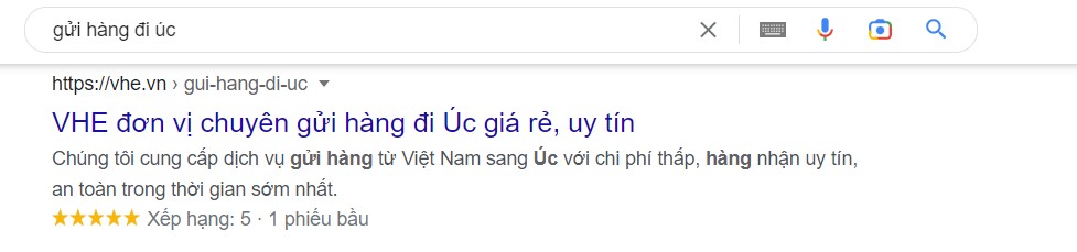 gửi đi úc