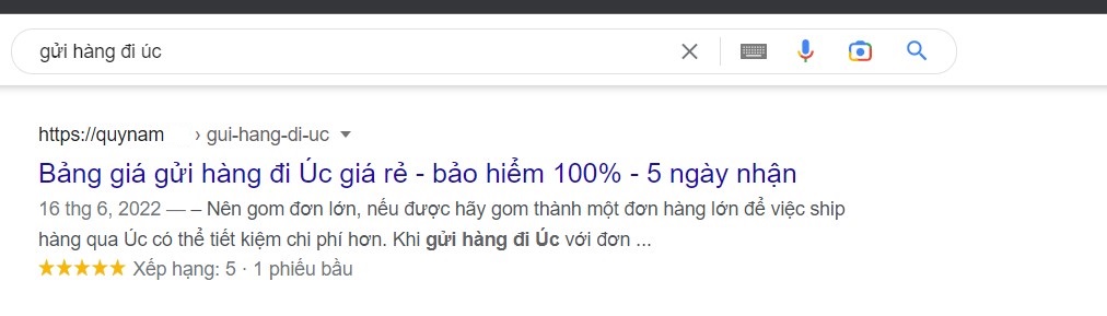 gửi hàng đi úc